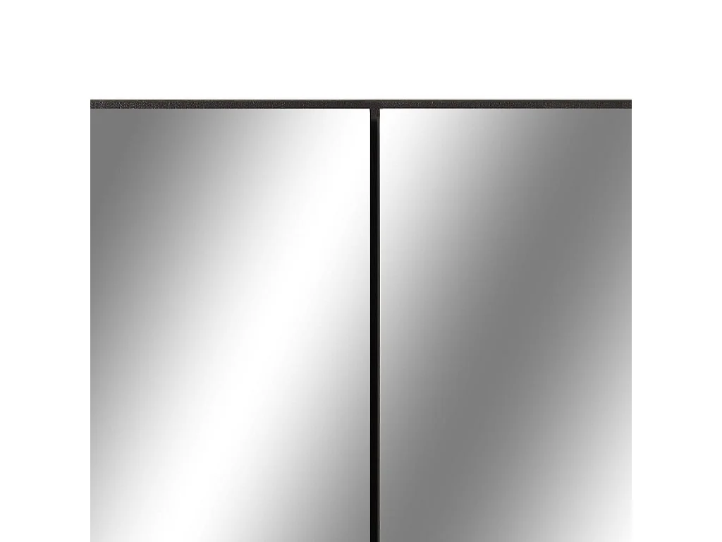 Armoire à miroir de salle de bain LED Noir 80x15x60 MDF