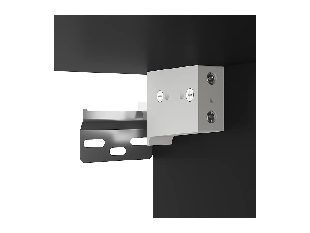 Armoire de salle de bain à miroir noir bois d'ingénierie