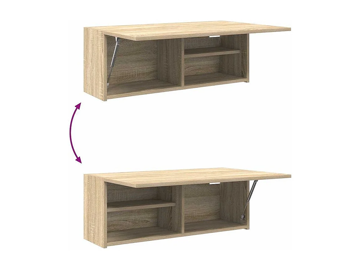 Armoire murale de bain chêne sonoma 80x25x30 bois ingénierie