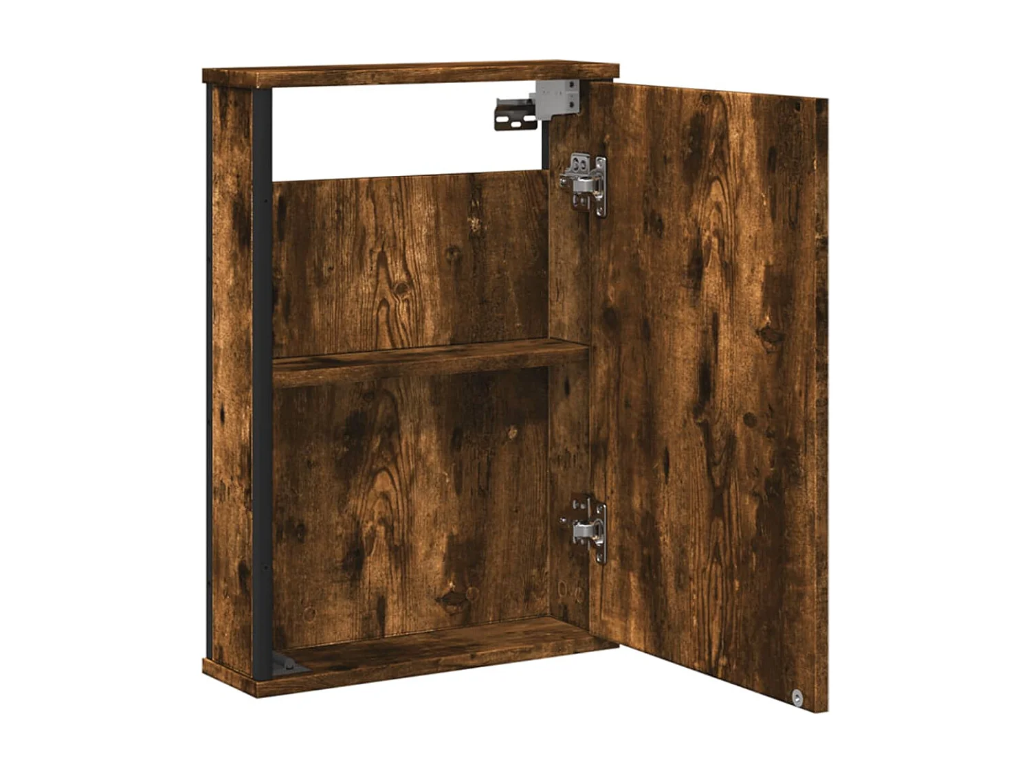 Armoire à miroir de salle de bain chêne fumé bois d’ingénierie