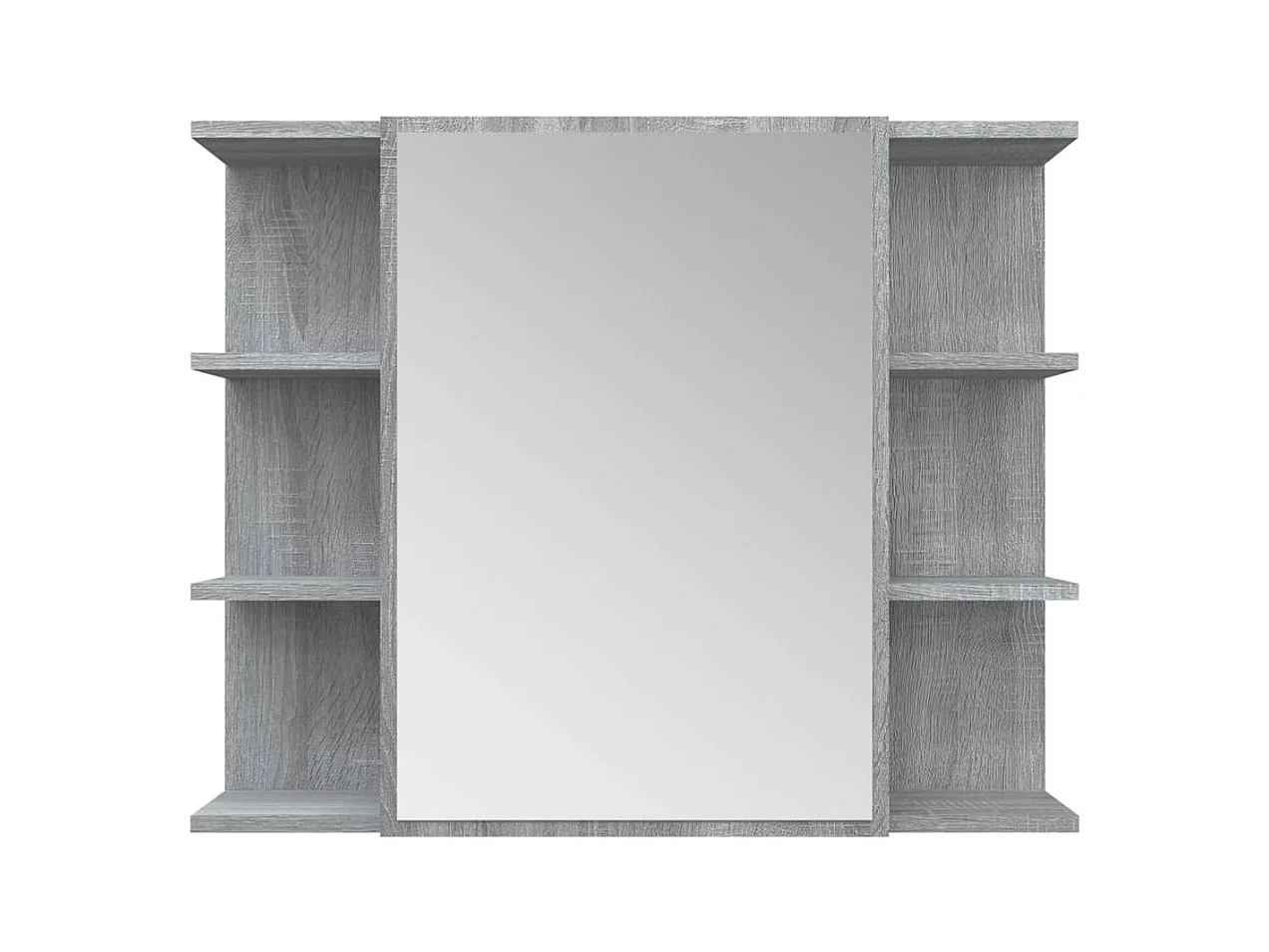 Armoire à miroir de salle de bain Sonoma gris 80x20,5x64 Bois