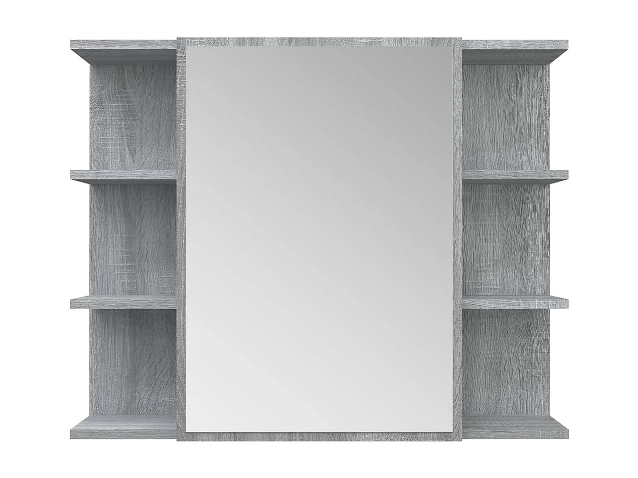 Armoire à miroir de salle de bain Sonoma gris 80x20,5x64 Bois