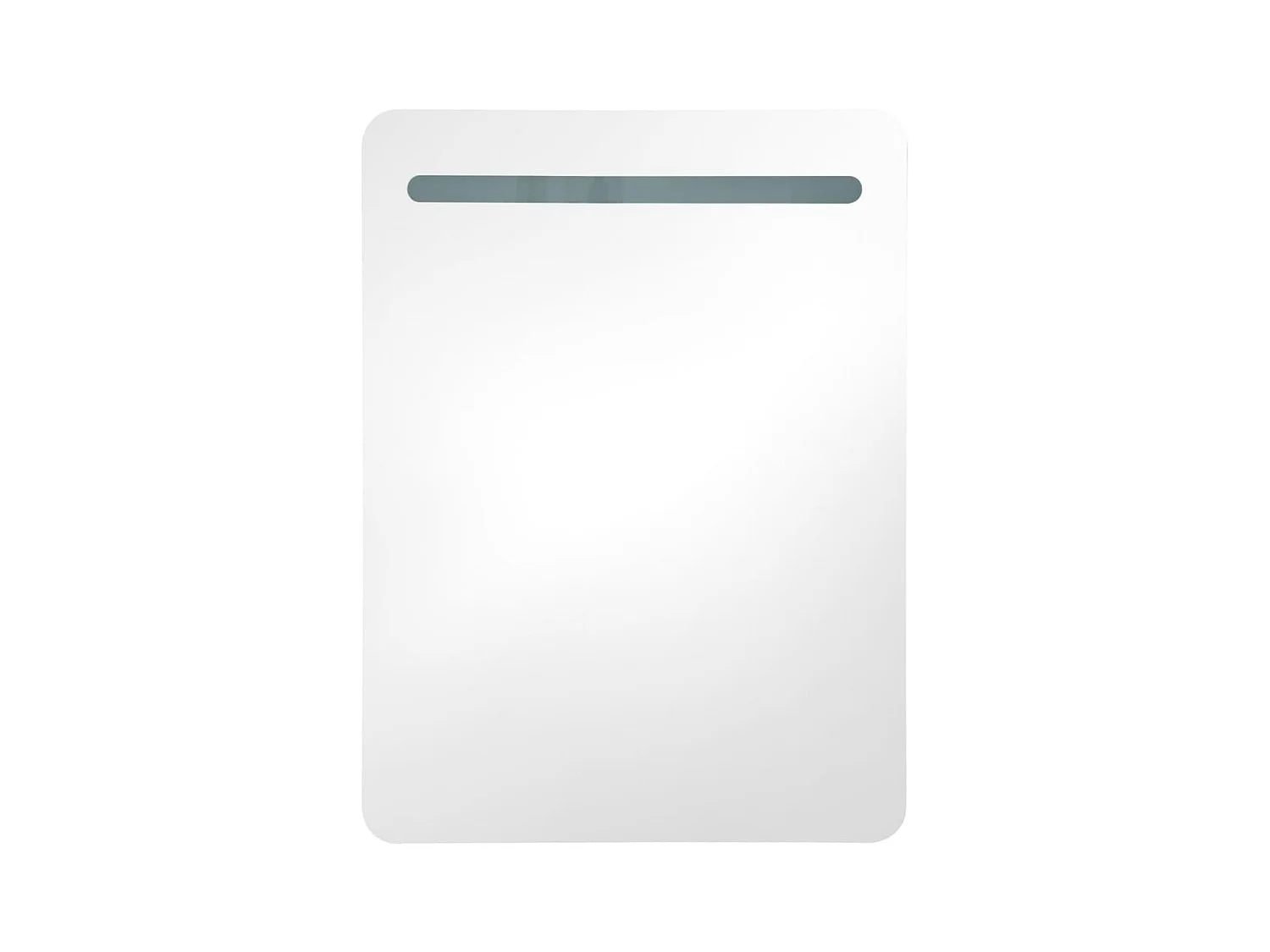 Armoire de salle de bain à miroir LED Chêne 60x11x80