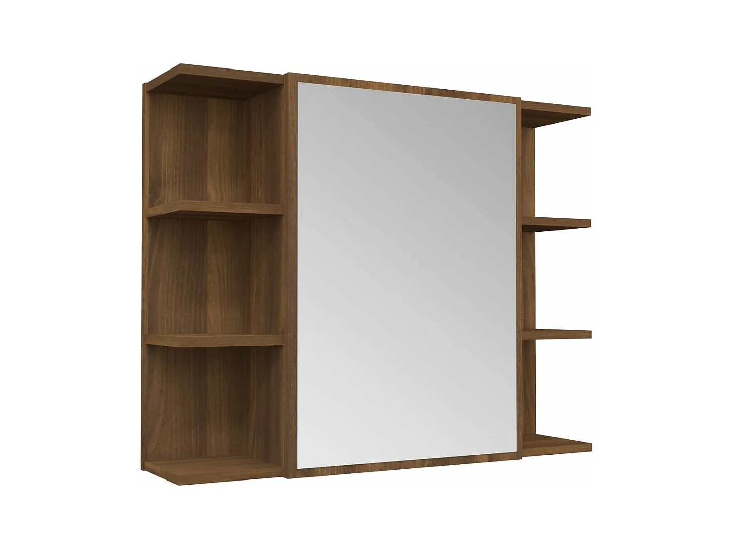 Armoire à miroir de salle de bain Chêne brun 80x20,5x64 Bois