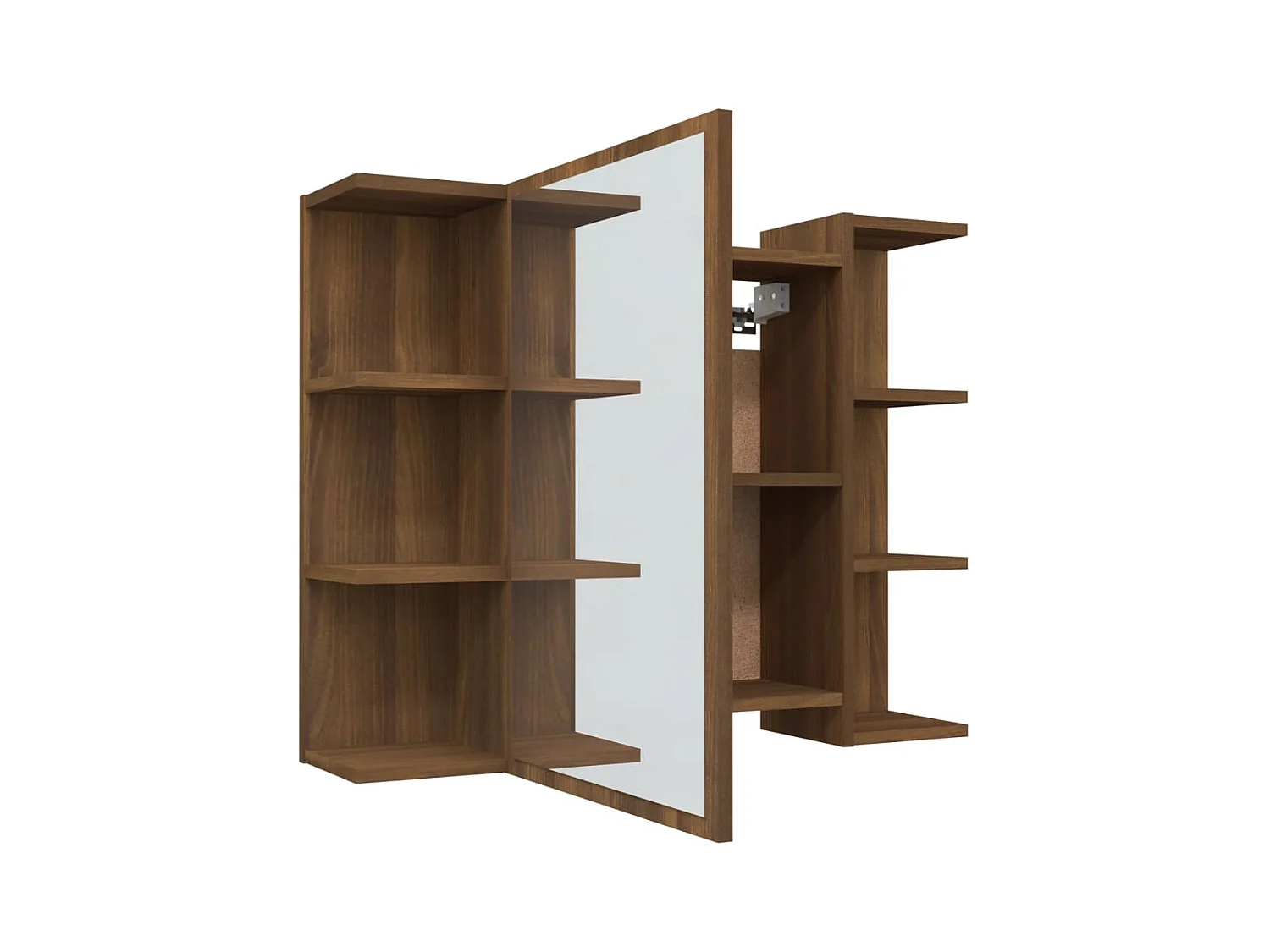 Armoire à miroir de salle de bain Chêne brun 80x20,5x64 Bois