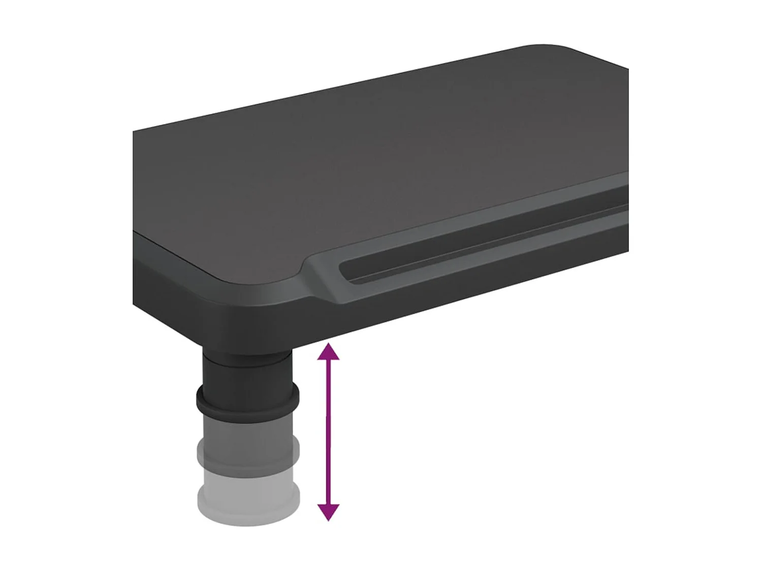 Support de moniteur Noir 38x24x10,5