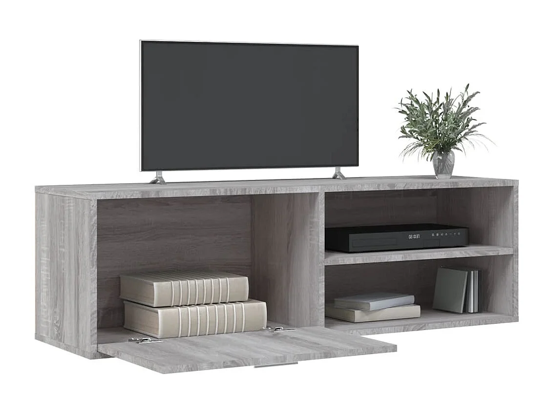 Meuble TV sonoma gris 120x34x37 bois d'ingénierie