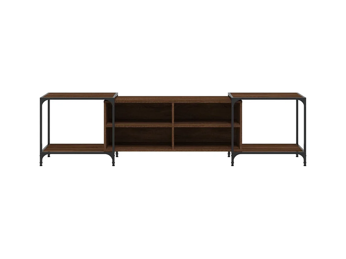 Meuble TV chêne marron 203x37x50 bois d'ingénierie