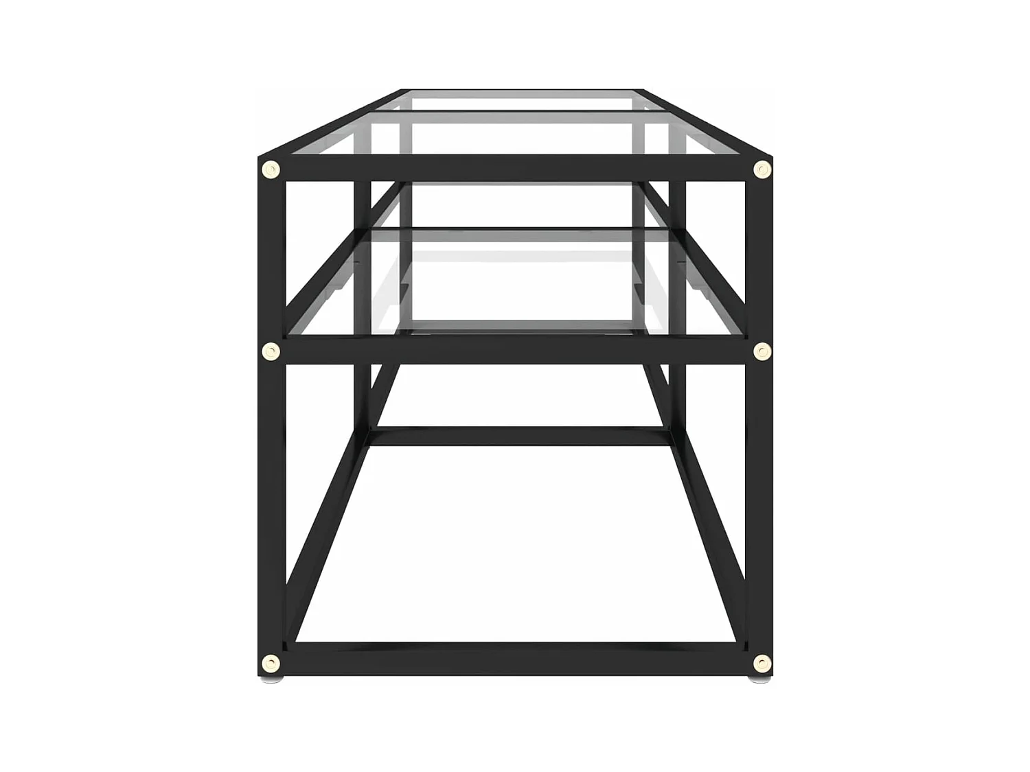 Meuble TV Transparent 140x40x40,5 Verre trempé