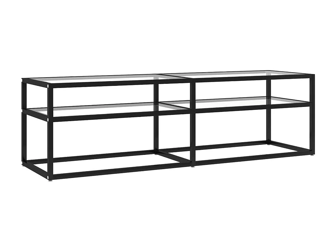 Meuble TV Transparent 140x40x40,5 Verre trempé