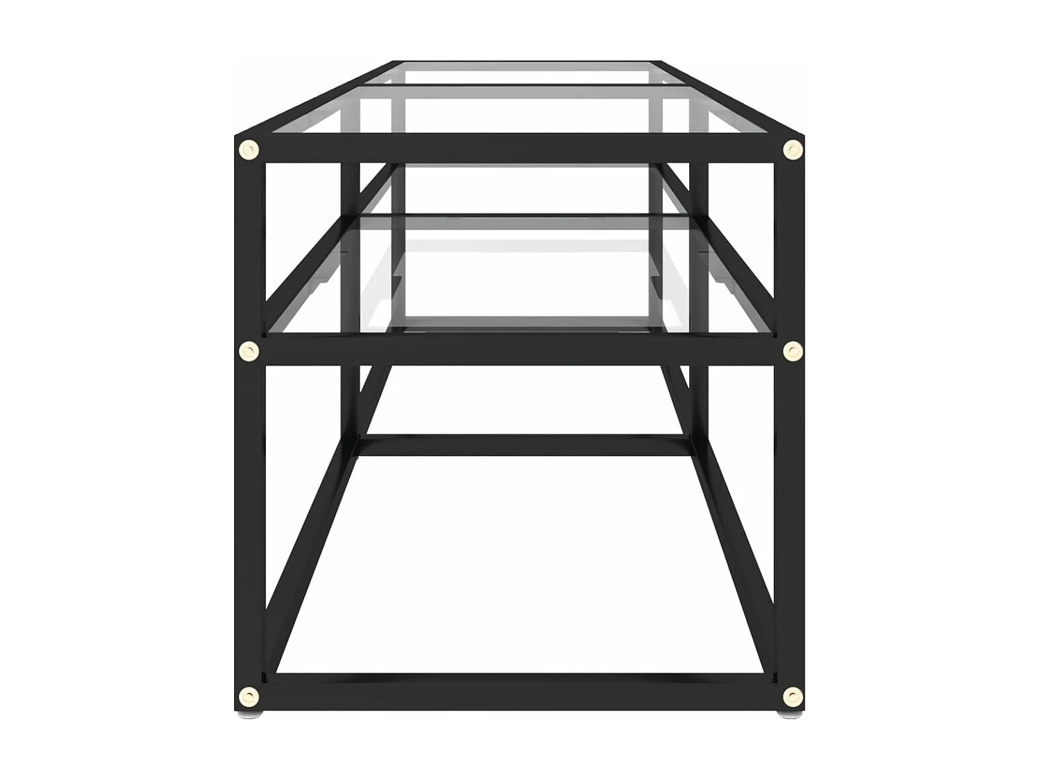 Meuble TV Transparent 140x40x40,5 Verre trempé