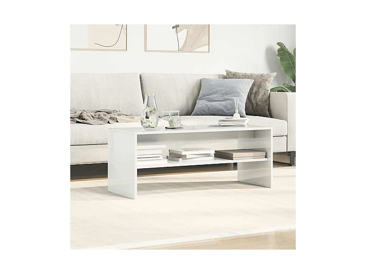 Meuble TV Blanc brillant 100 x 40x40