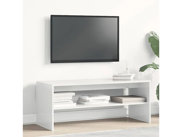 Meuble TV Blanc brillant 100 x 40x40