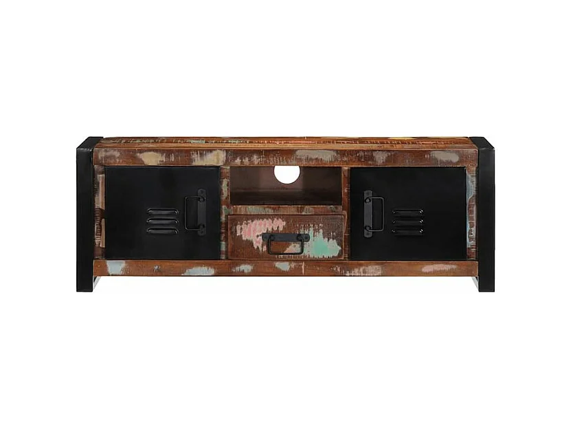 Meuble TV 100x30x35 bois de récupération massif