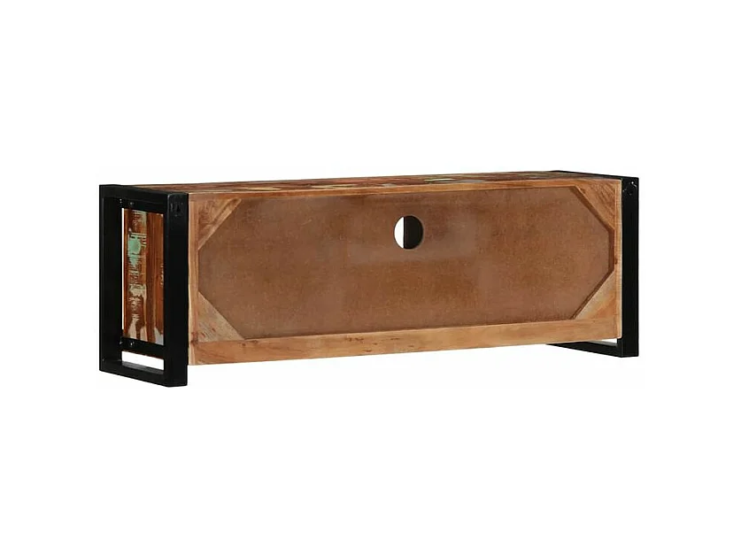 Meuble TV 100x30x35 bois de récupération massif