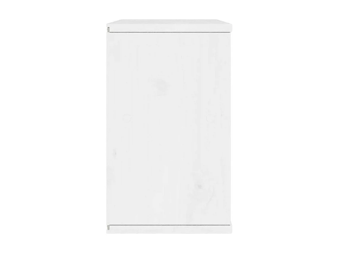 Meuble TV avec tiroir ODDA blanc 79x24x40,5 bois massif pin
