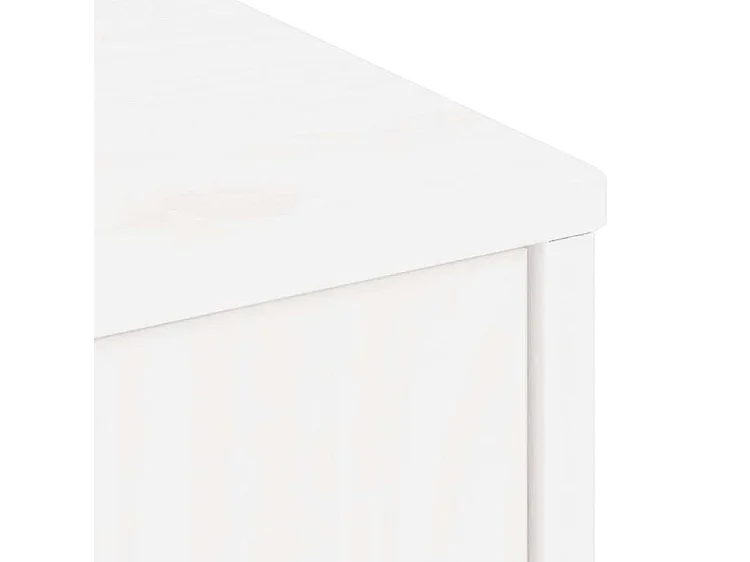 Meuble TV avec tiroir ODDA blanc 79x24x40,5 bois massif pin