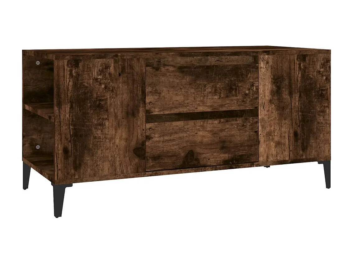 Meuble TV Chêne fumé 102x44,5x50 Bois d'ingénierie