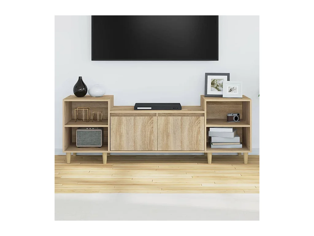 Meuble TV Chêne sonoma 160x35x55 Bois d'ingénierie