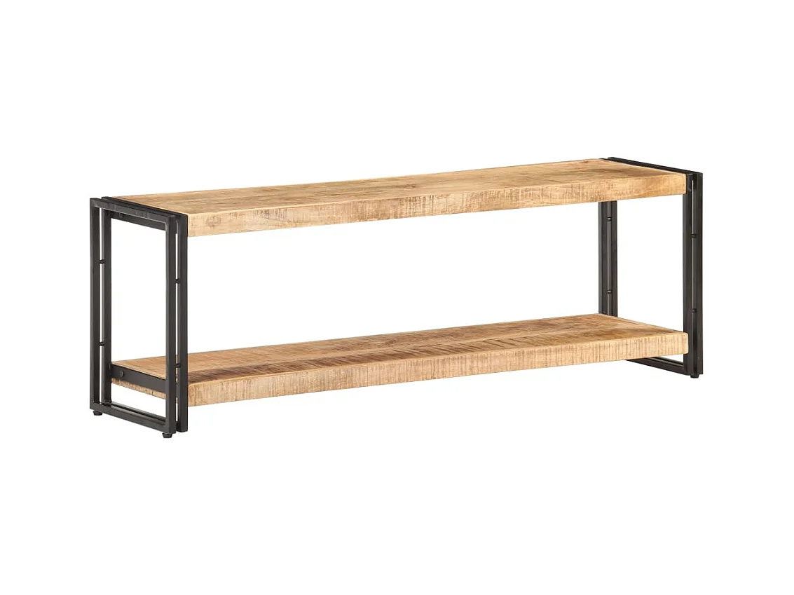 Meuble TV 120x30x40 Bois de manguier brut 5