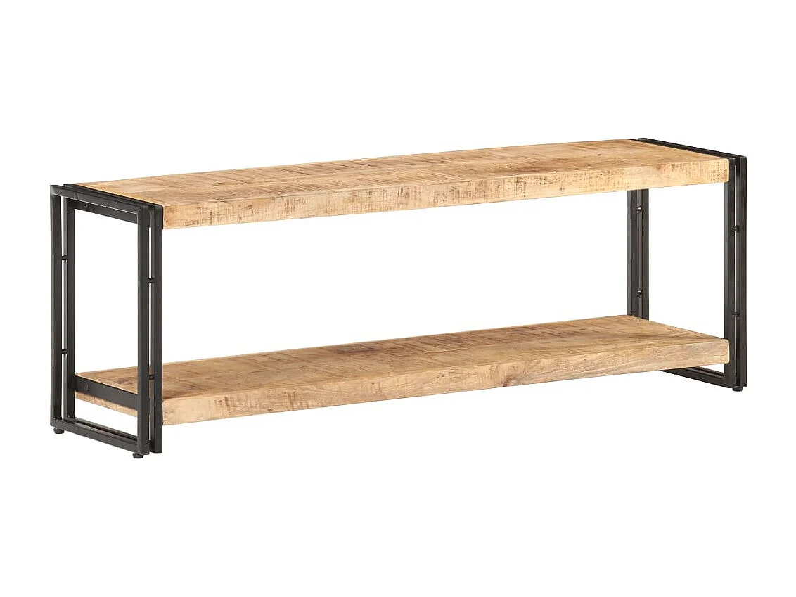 Meuble TV 120x30x40 Bois de manguier brut 5