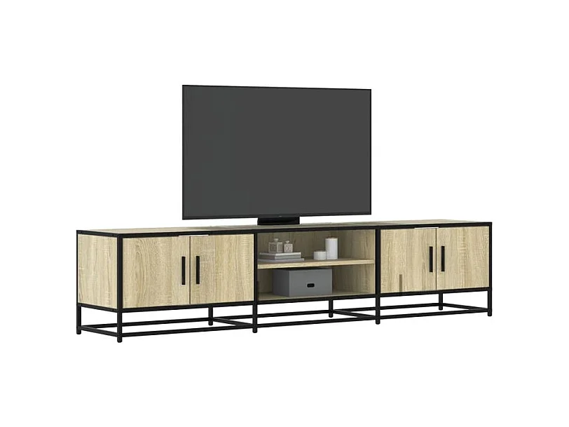 Meuble TV chêne sonoma 180x35x41 bois d'ingénierie