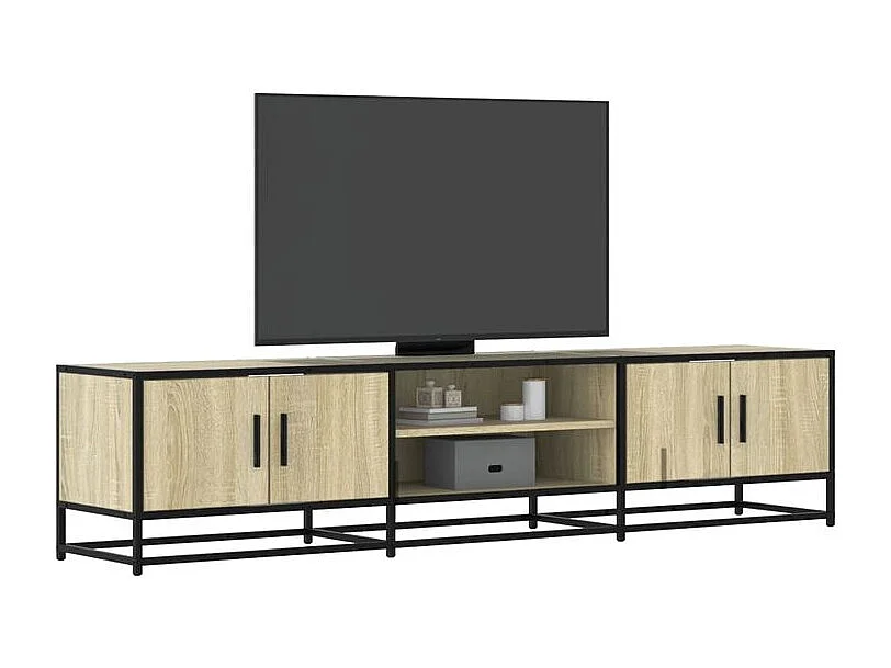 Meuble TV chêne sonoma 180x35x41 bois d'ingénierie
