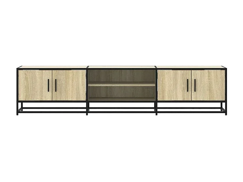 Meuble TV chêne sonoma 180x35x41 bois d'ingénierie