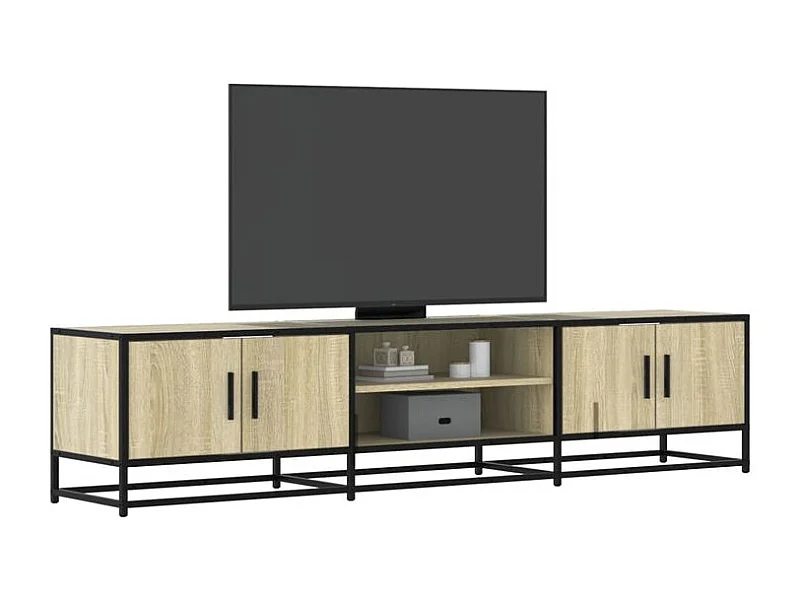 Meuble TV chêne sonoma 180x35x41 bois d'ingénierie