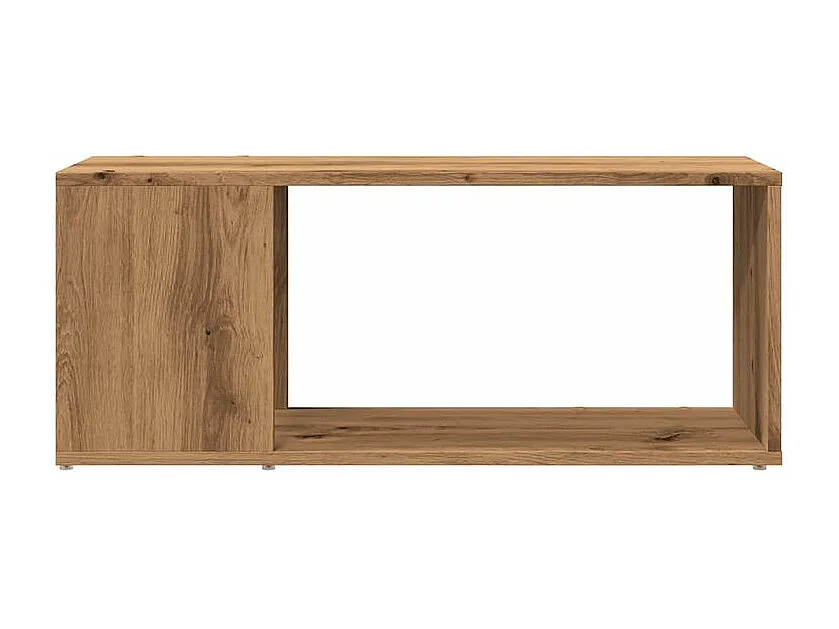 Meuble TV chêne artisanal 80x24x32 bois d'ingénierie