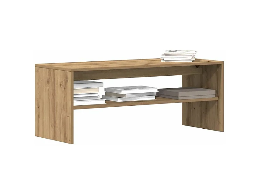 Meuble TV chêne artisanal 100x40x40 bois d'ingénierie