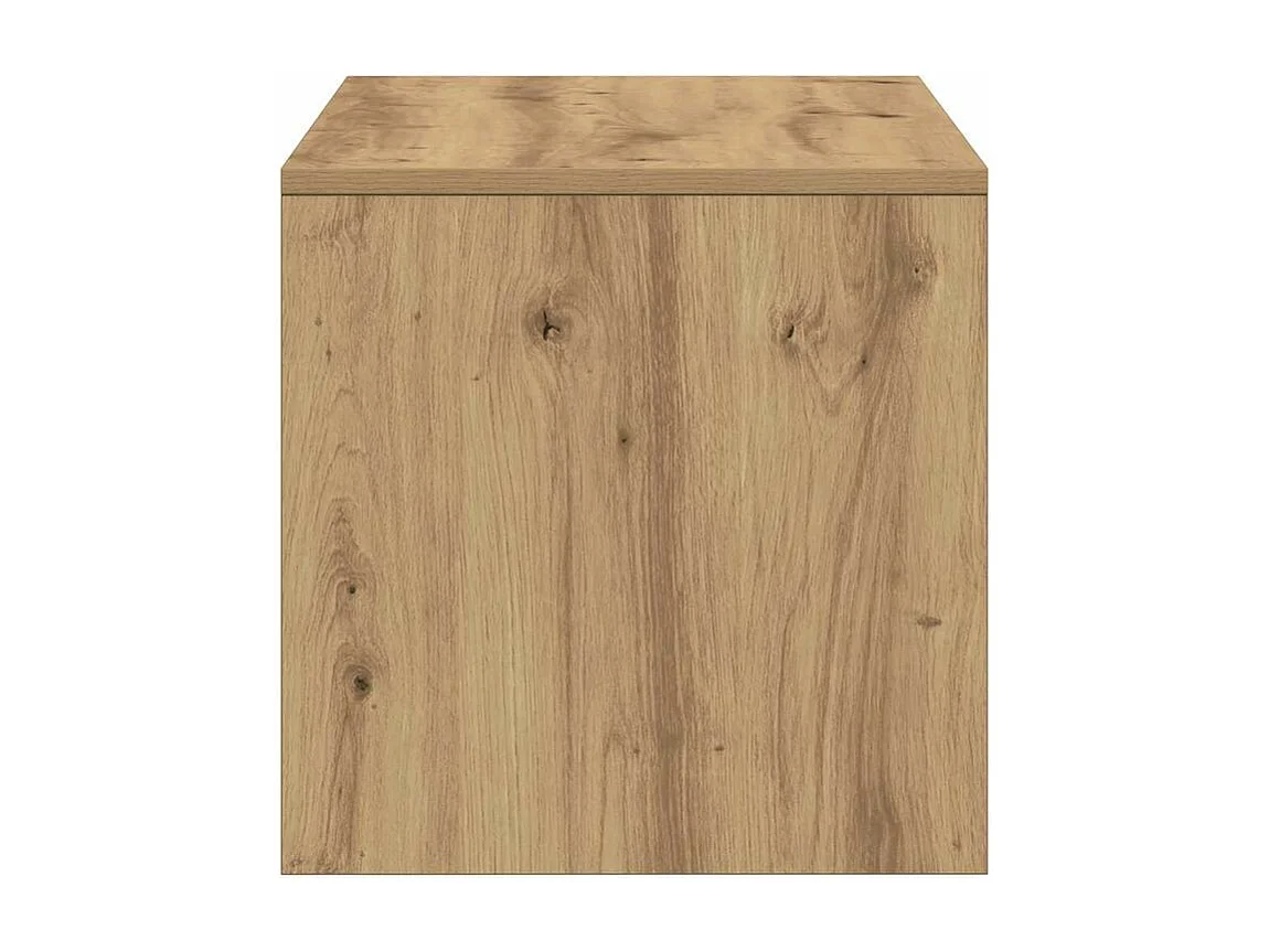 Meuble TV chêne artisanal 100x40x40 bois d'ingénierie