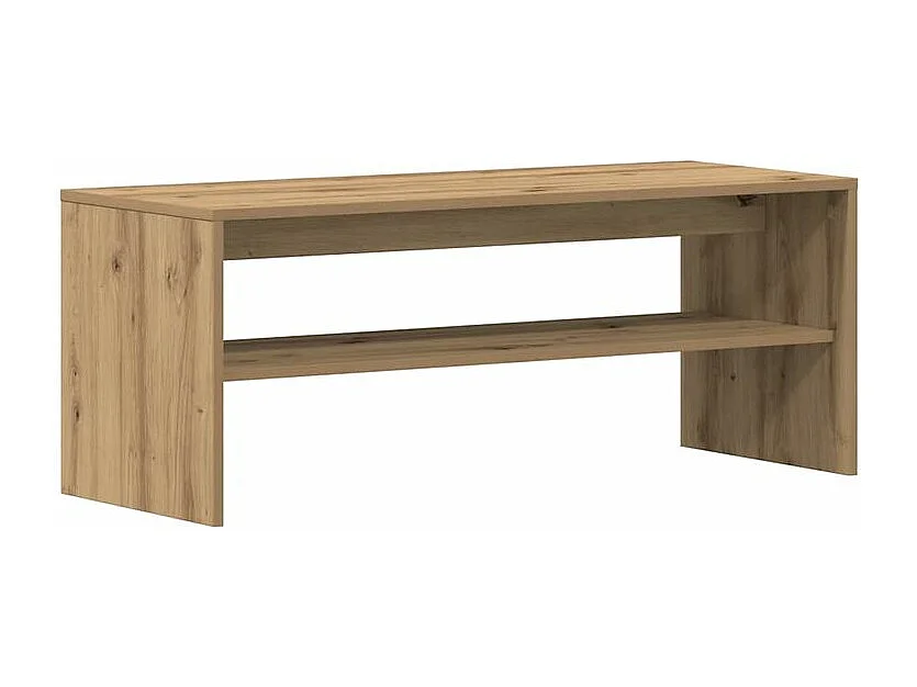 Meuble TV chêne artisanal 100x40x40 bois d'ingénierie