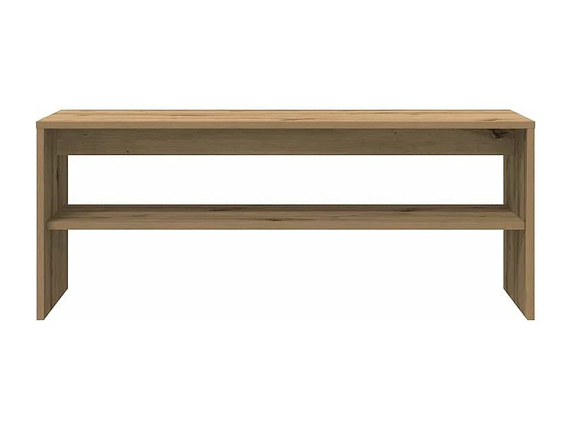 Meuble TV chêne artisanal 100x40x40 bois d'ingénierie