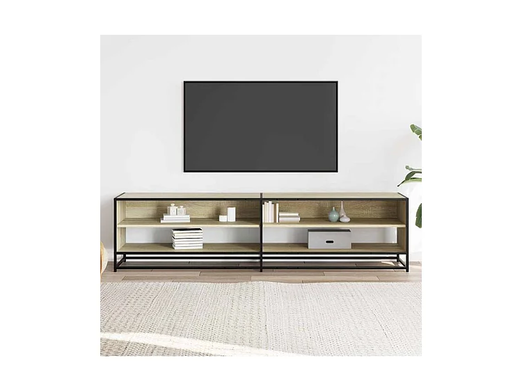 Meuble TV chêne sonoma 180,5x40x46 bois d'ingénierie