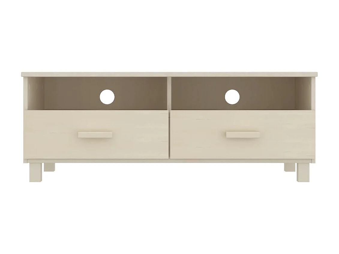 Meuble TV HAMAR Marron miel 106x40x40 Bois massif de pin