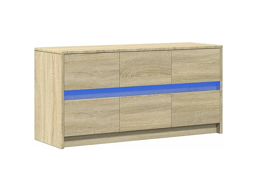 Meuble TV avec LED chêne sonoma 100x34x50 bois d'ingénierie