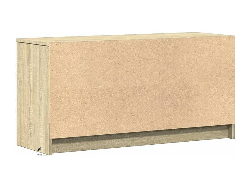 Meuble TV avec LED chêne sonoma 100x34x50 bois d'ingénierie