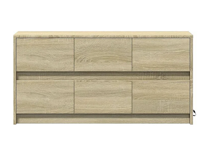 Meuble TV avec LED chêne sonoma 100x34x50 bois d'ingénierie