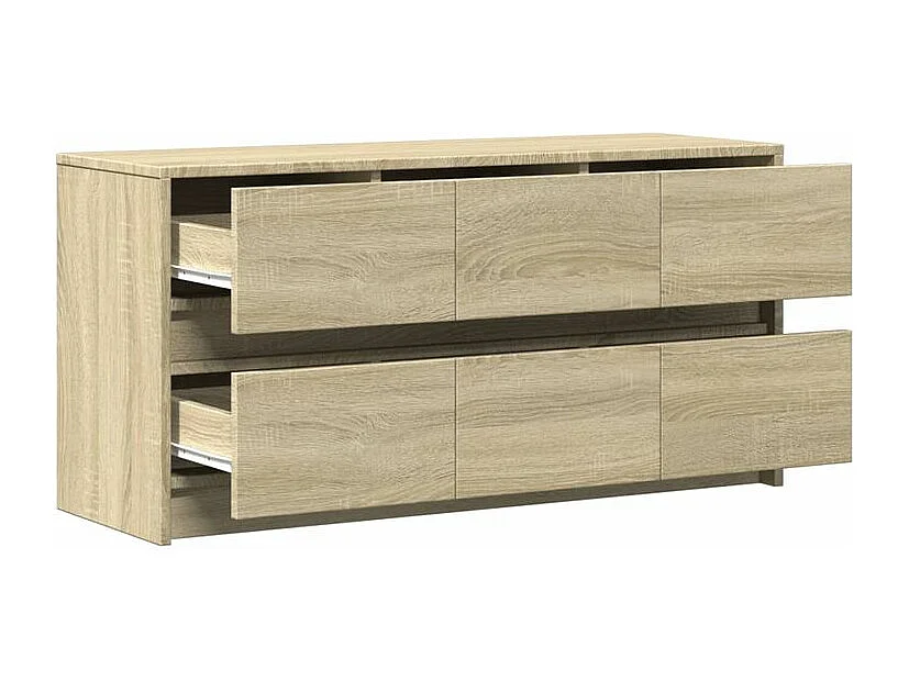 Meuble TV avec LED chêne sonoma 100x34x50 bois d'ingénierie