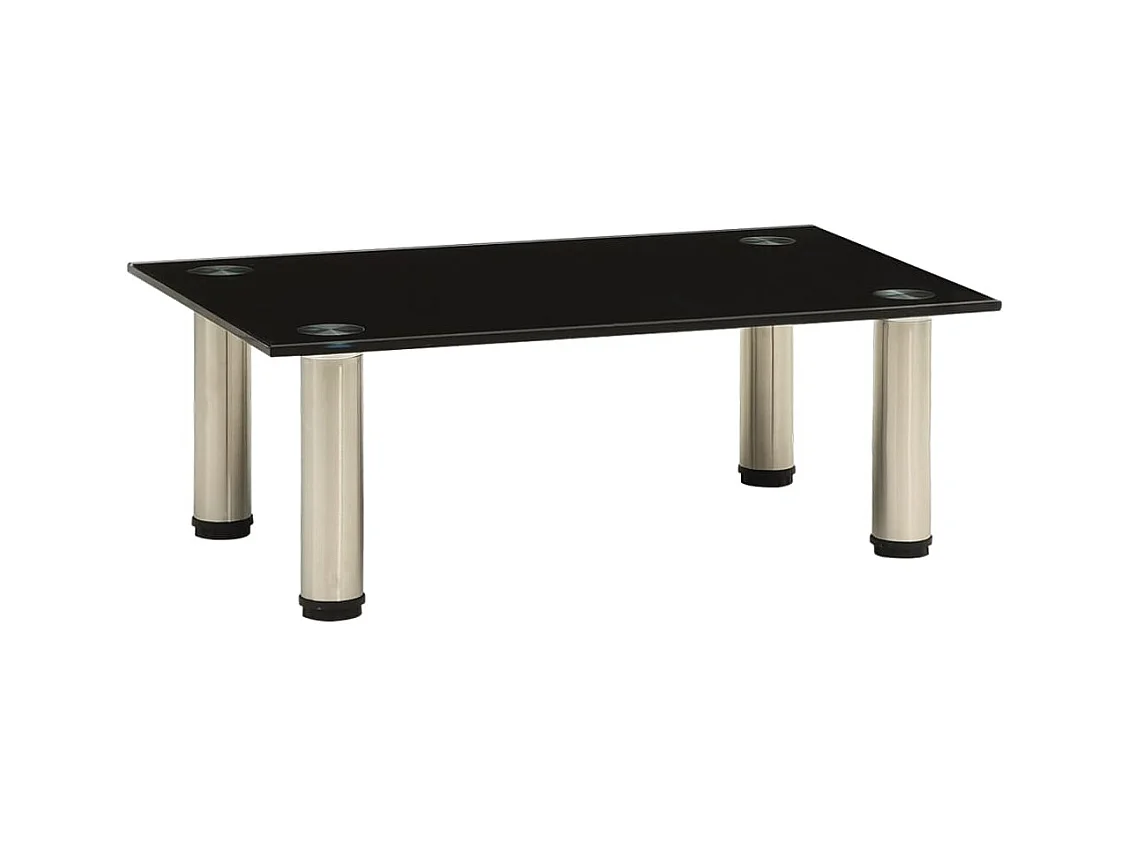 Meuble TV Noir 40x35x17 Verre trempé