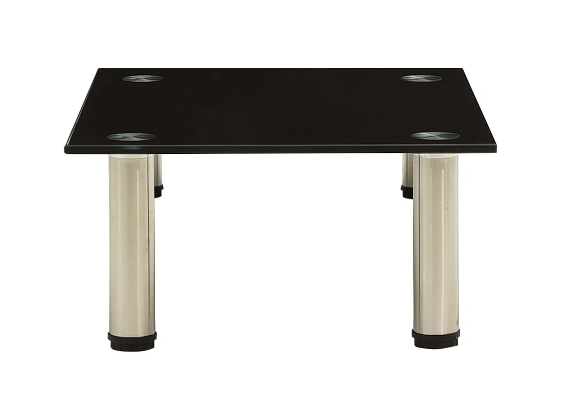 Meuble TV Noir 40x35x17 Verre trempé