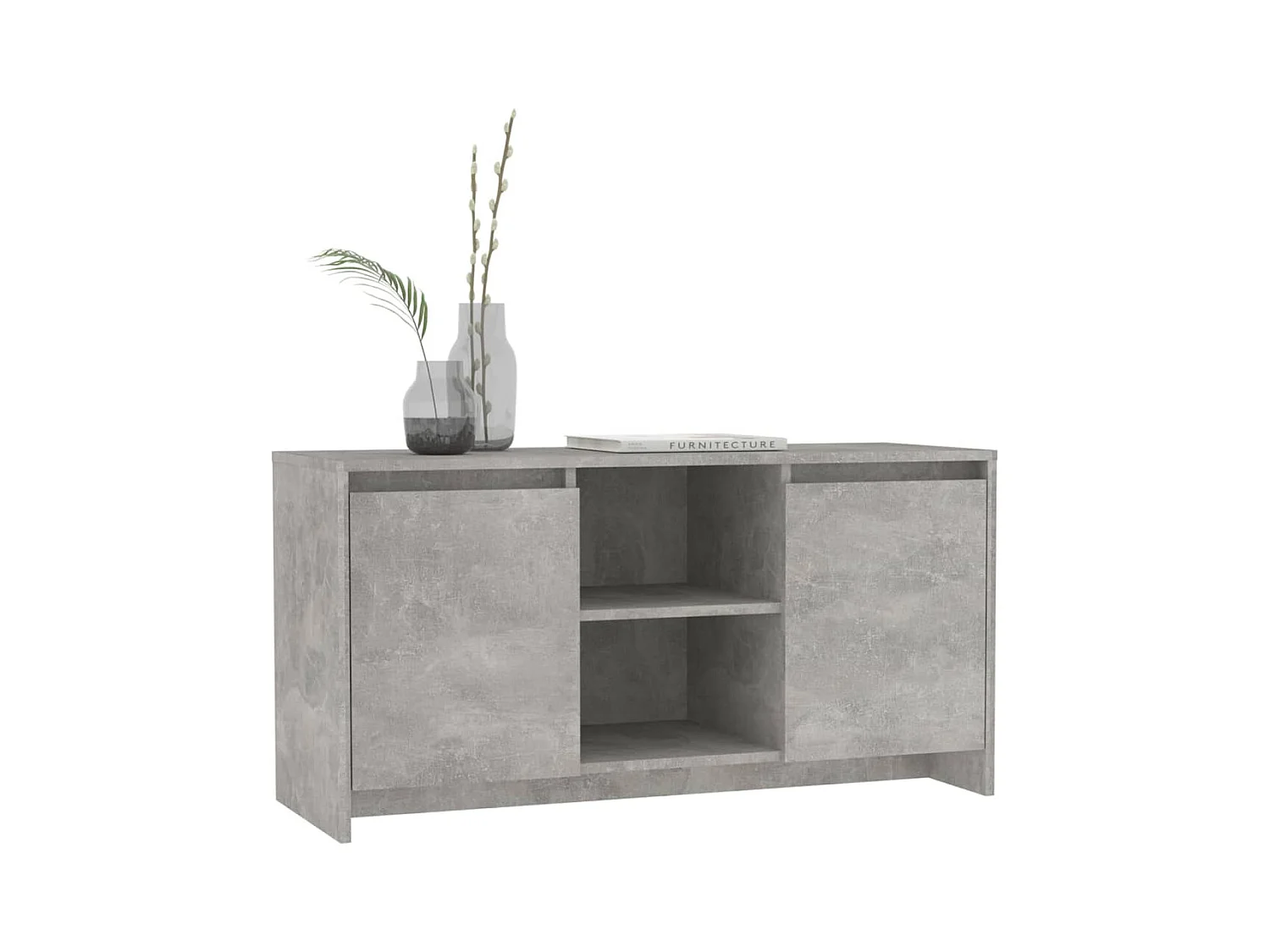 Meuble TV Gris béton 102x37,5x52,5