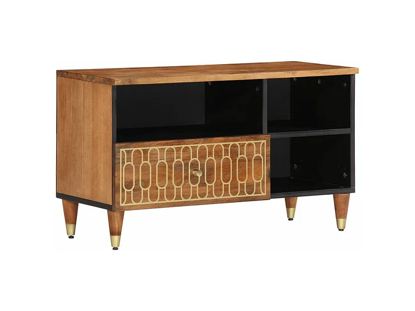 Meuble TV 80x33x46 bois massif de manguier
