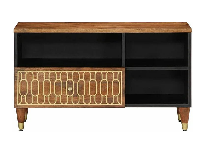 Meuble TV 80x33x46 bois massif de manguier