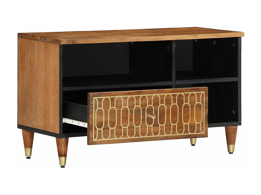 Meuble TV 80x33x46 bois massif de manguier