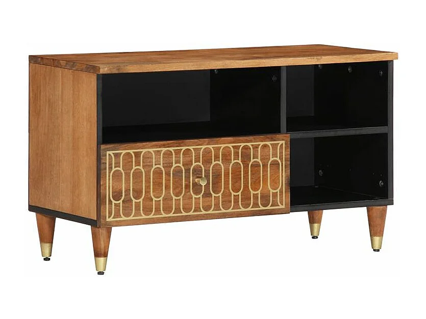 Meuble TV 80x33x46 bois massif de manguier