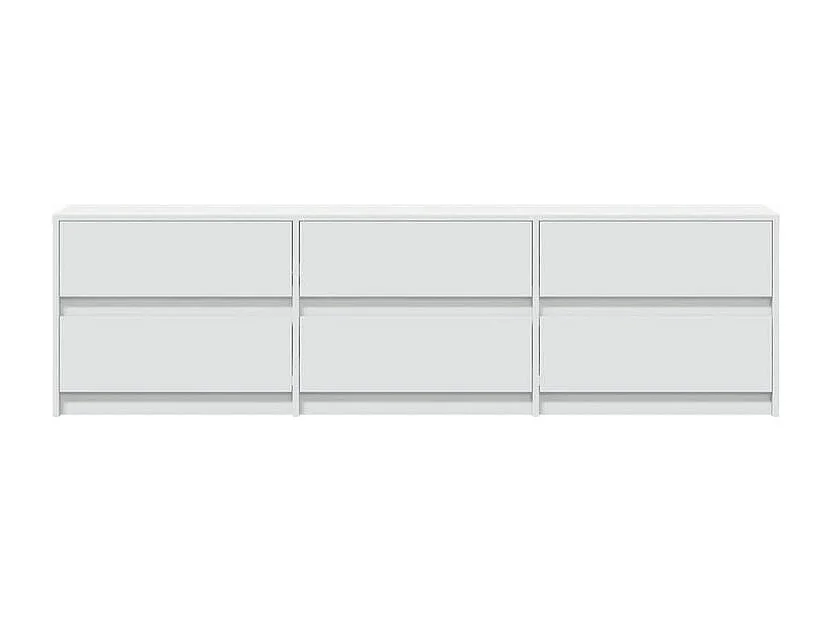 Meuble TV avec LED blanc 180x34x50 bois d'ingénierie