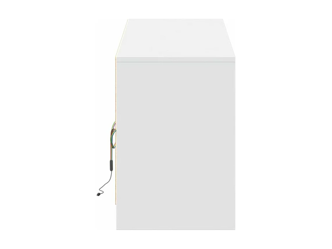 Meuble TV avec LED blanc 180x34x50 bois d'ingénierie