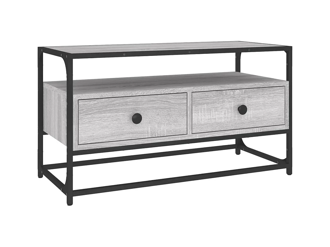 Meuble TV sonoma gris 80x35x45 bois d'ingénierie